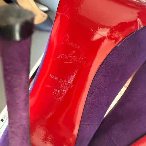 Christian Louboutin Purple Stiletto Heels - Picture 3 of 3
